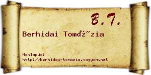 Berhidai Tomázia névjegykártya